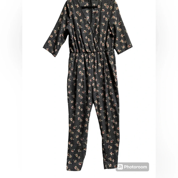 Autre Marque Molly & Bracken Floral Jumpsuit Sz L - Picture 1 of 15